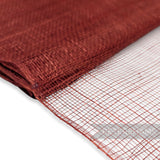 Petershams Millinery Supplies dark red open weave sinamay abaca fabric for hat making and millinery projects