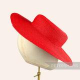 Petershams Millinery Supplies red polybraid boater fascinator hat base