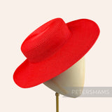 Petershams Millinery Supplies red polybraid boater fascinator hat base