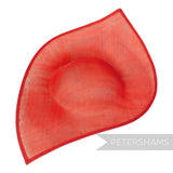 Petershams Millinery Supplies red Jackie double pointed sinamay fascinator hat base for millinery projects