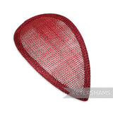 Petershams Millinery Supplies burgundy teardrop shaped sinamay hat base with wired edges for custom millinery styling