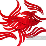 Petershams Millinery Supplies vintage red triple wing sequins from the 1940s 50s for sewing and craft projects