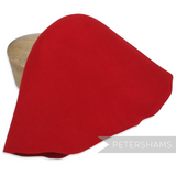 Petershams Millinery Supplies red wool felt cone hat body for millinery and hat blocking projects.