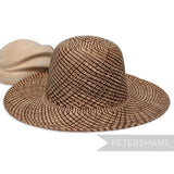 Petershams Millinery Supplies vintage rust graphic weave Ecuador Panama straw capeline hat body for millinery
