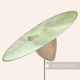 Petershams Millinery Supplies extreme cartwheel sinamay fascinator hat base in sage green