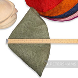 Petershams Millinery Supplies sage green knotted ramie straw capeline hat body for hat making and millinery