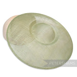 Petershams Millinery Supplies Charlotte 35cm sage green sinamay saucer fascinator hat base with domed crown