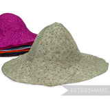 Petershams Millinery Supplies knotted ramie straw capeline hat body in sage green with textured stitch detail.