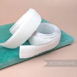 Petershams Millinery Supplies 25mm white self-adhesive hook and loop fastening tape rolls