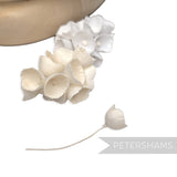 Petershams Millinery Supplies Claudia silk lily of the valley flower cups in white and cream for wedding headdresses