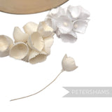 Petershams Millinery Supplies Claudia small white silk lily of the valley flower stems for millinery and headpieces