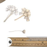 Petershams Millinery Supplies Alicia teeny silk lily of the valley flower stems in white for wedding headdresses.