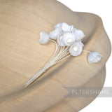Petershams Millinery Supplies Alicia teeny white silk lily of the valley flower stems for wedding headdresses