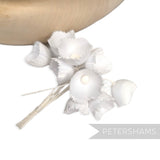 Petershams Millinery Supplies white silk lily of the valley flower stems for wedding headdresses and millinery.