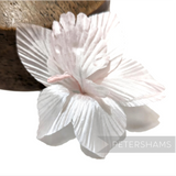 Petershams Millinery Supplies Coco silk orchid flower mount in pale pink for fascinator and hat decoration