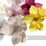 Petershams Millinery Supplies Coco silk orchid hat flowers in assorted vibrant and pastel colors for fascinators