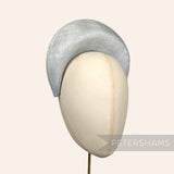Petershams Millinery Supplies ice grey sinamay halo crown fascinator hat base