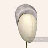 Petershams Millinery Supplies pale grey sinamay halo crown fascinator hat base