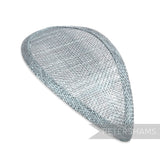 Petershams Millinery Supplies ice grey teardrop shaped sinamay hat base with wired edges for millinery projects