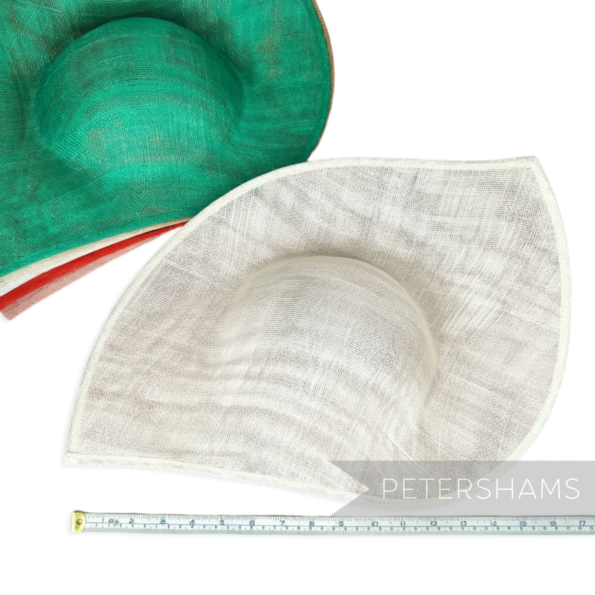 Petershams Millinery Supplies Jackie double pointed sinamay fascinator hat bases in range of colours