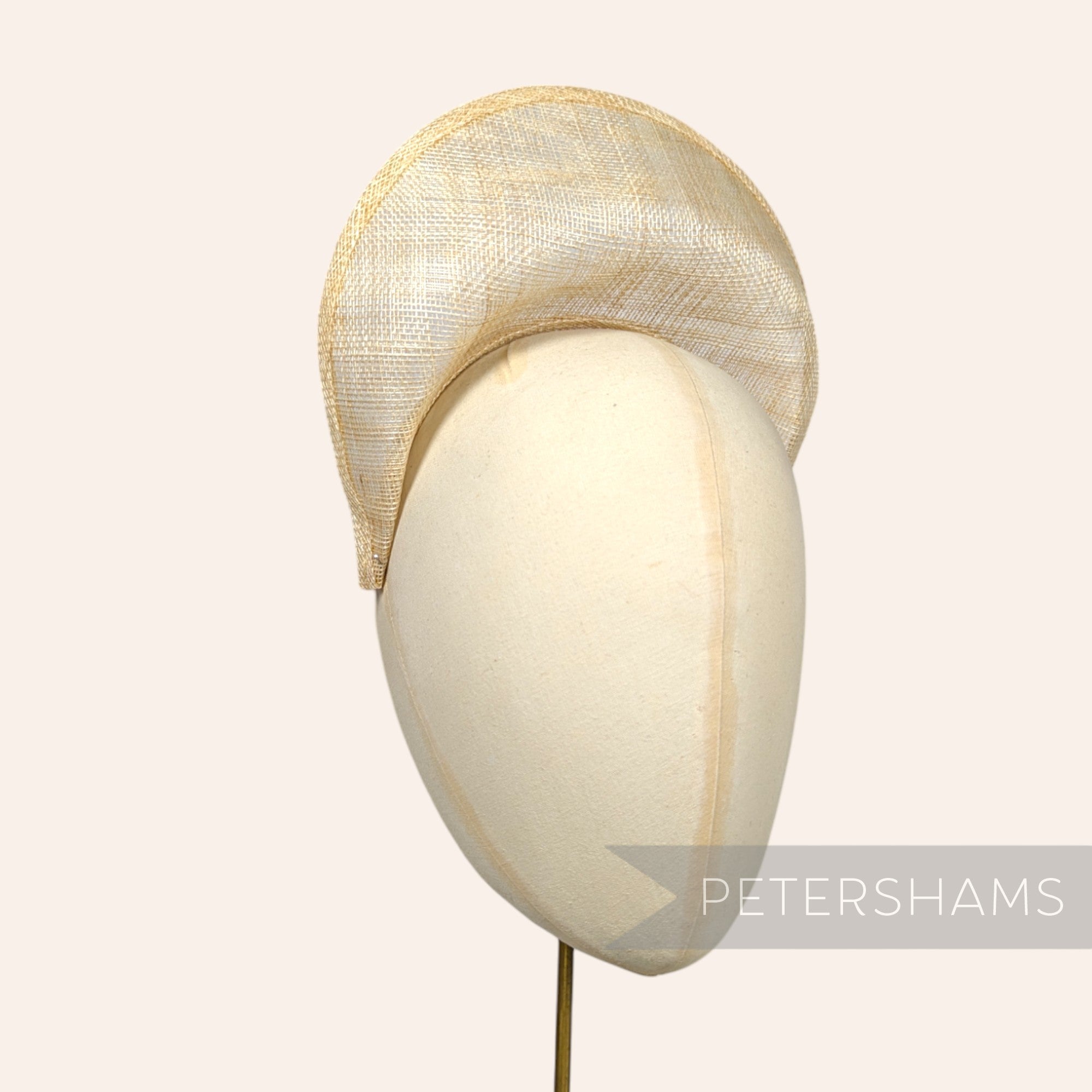 Petershams Millinery Supplies natural sinamay halo crown fascinator hat base