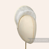 Petershams Millinery Supplies ivory sinamay halo crown fascinator hat base