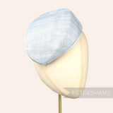 Petershams Millinery Supplies Betty sloped pillbox sinamay fascinator hat base in ice grey