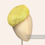 Petershams Millinery Supplies Betty sloped lemon lime sinamay pillbox fascinator hat base