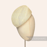 Petershams Millinery Supplies Betty sloped pillbox sinamay fascinator hat base in butter yellow