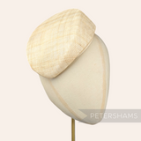 Petershams Millinery Supplies Betty sloped pillbox sinamay fascinator hat base in natural straw