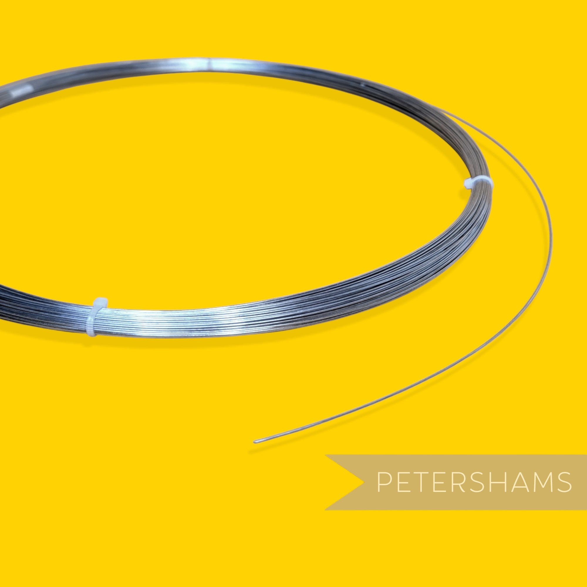 Petershams Millinery Supplies 0.9mm silver sprung wire coiled for hat brim edging and structural support