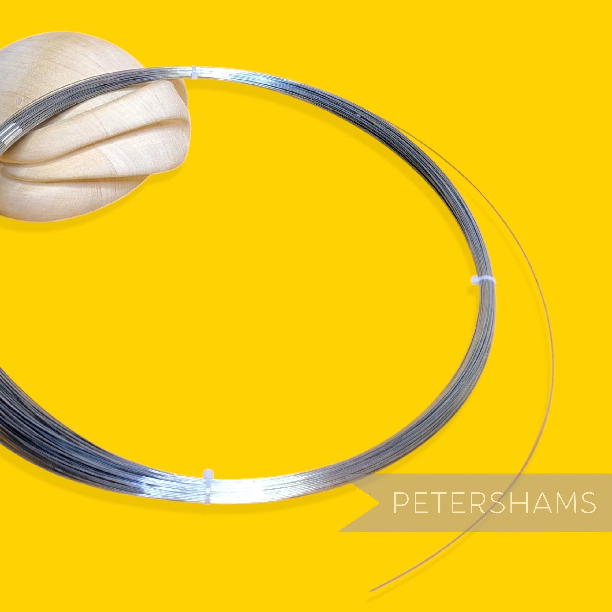 Petershams Millinery Supplies 0.9mm sprung millinery wire coiled for hat brim edging