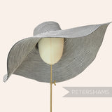 Petershams Millinery Supplies ginormous XL black and white striped polybraid capeline hat body