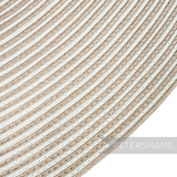 Petershams Millinery Supplies ginormous XL striped polybraid capeline hat body in ivory and latte