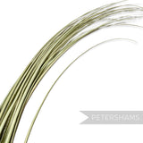 Petershams Millinery Supplies long stripped ostrich quill feather in a  mint green for hat making and decoration.