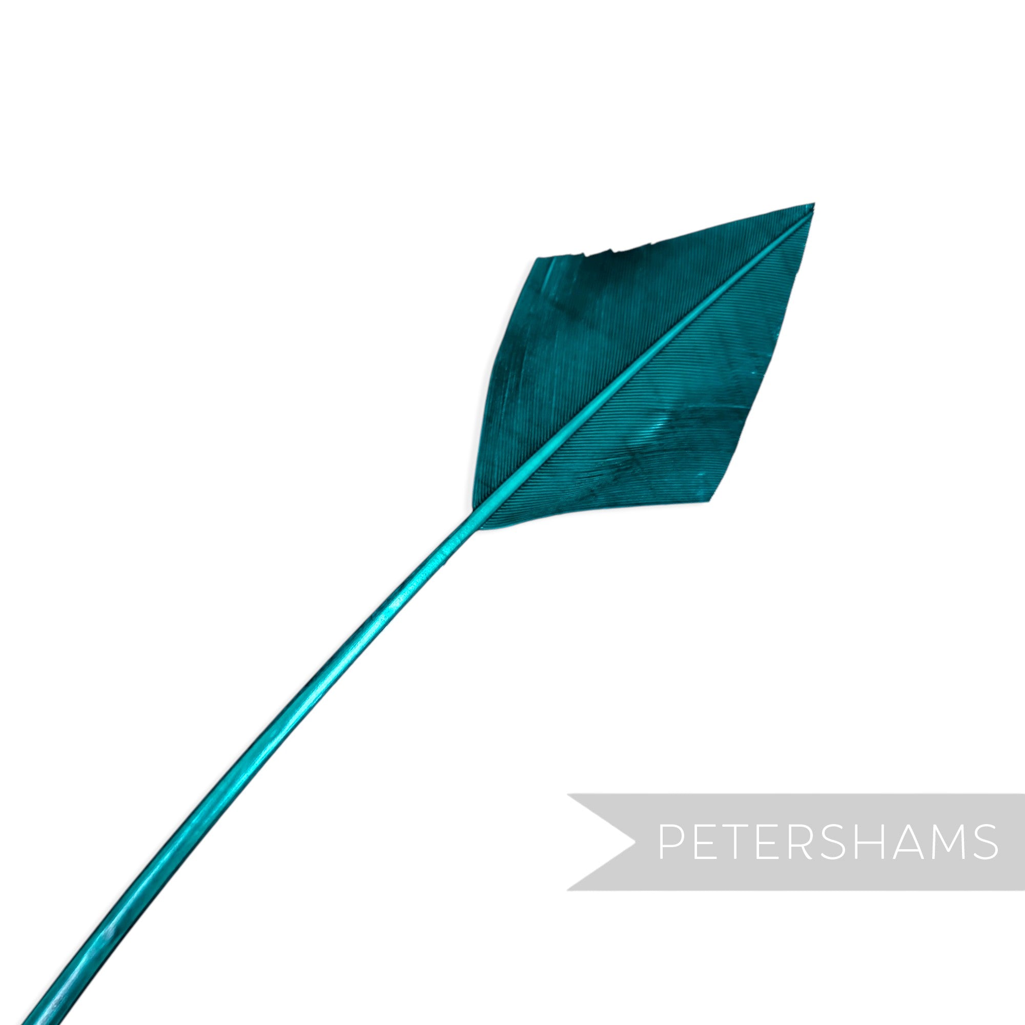 Petershams Millinery Supplies jade arrowhead turkey quill feather for hat and fascinator decoration