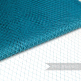 Petershams Millinery Supplies vintage nylon turquoise fine weave veiling with small diamond pattern for millinery projects