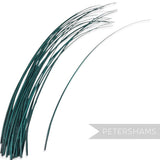 Petershams Millinery Supplies dark teal green stripped ostrich quill feather for hat making and millinery projects