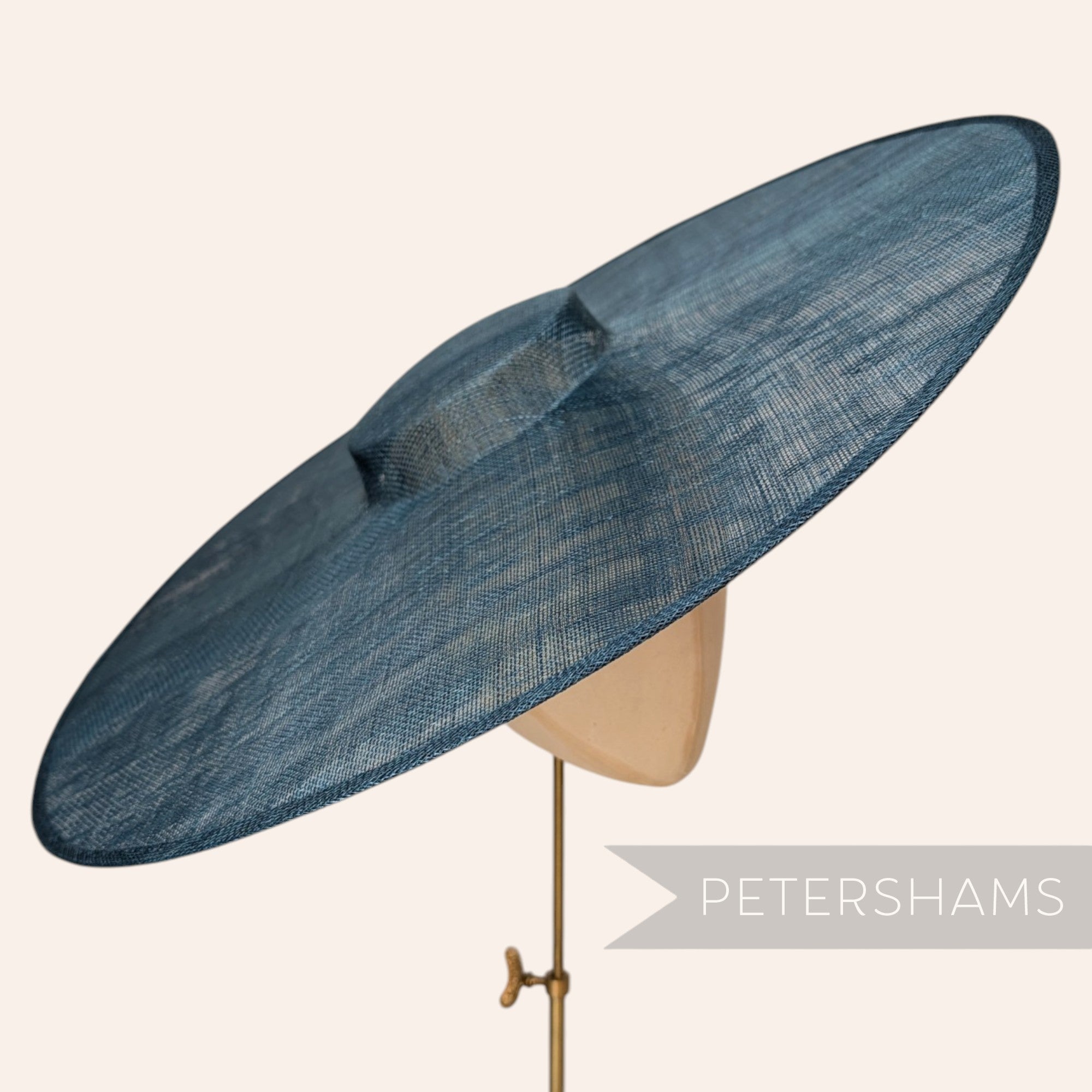 Petershams Millinery Supplies extreme cartwheel sinamay fascinator hat base in teal