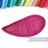 Petershams Millinery Supplies pink teardrop sinamay hat base with wired edges