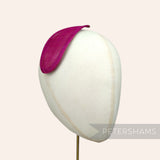 Petershams Millinery Supplies teardrop shaped fuchsia sinamay hat base