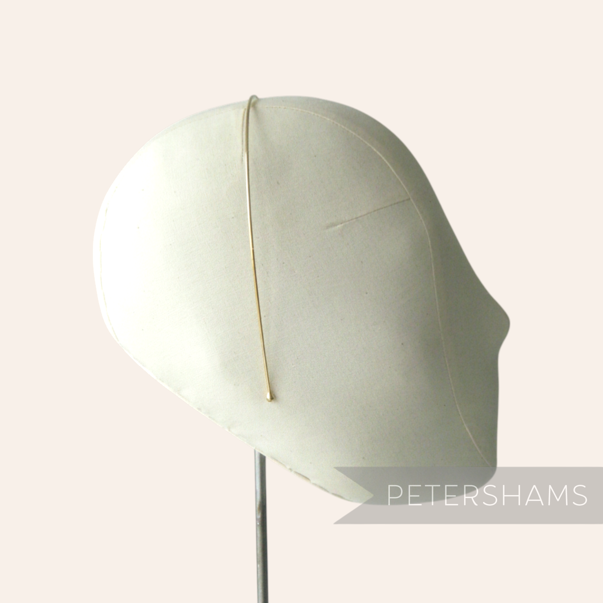 Petershams Millinery Supplies thin gold plated metal tiara headband, 1.5mm wide, ideal for tiara making.