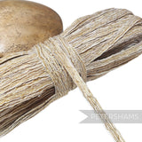 Petershams Millinery Supplies 14mm beige threaded crinoline braid with a textured zig-zag pattern for hat making.