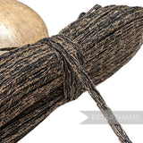 Petershams Millinery Supplies 14mm black and tan threaded crinoline braid for hat making and millinery trim