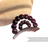 Petershams Millinery Supplies vintage 1960s Goody tortoiseshell brown plastic circle arch tiara hair comb
