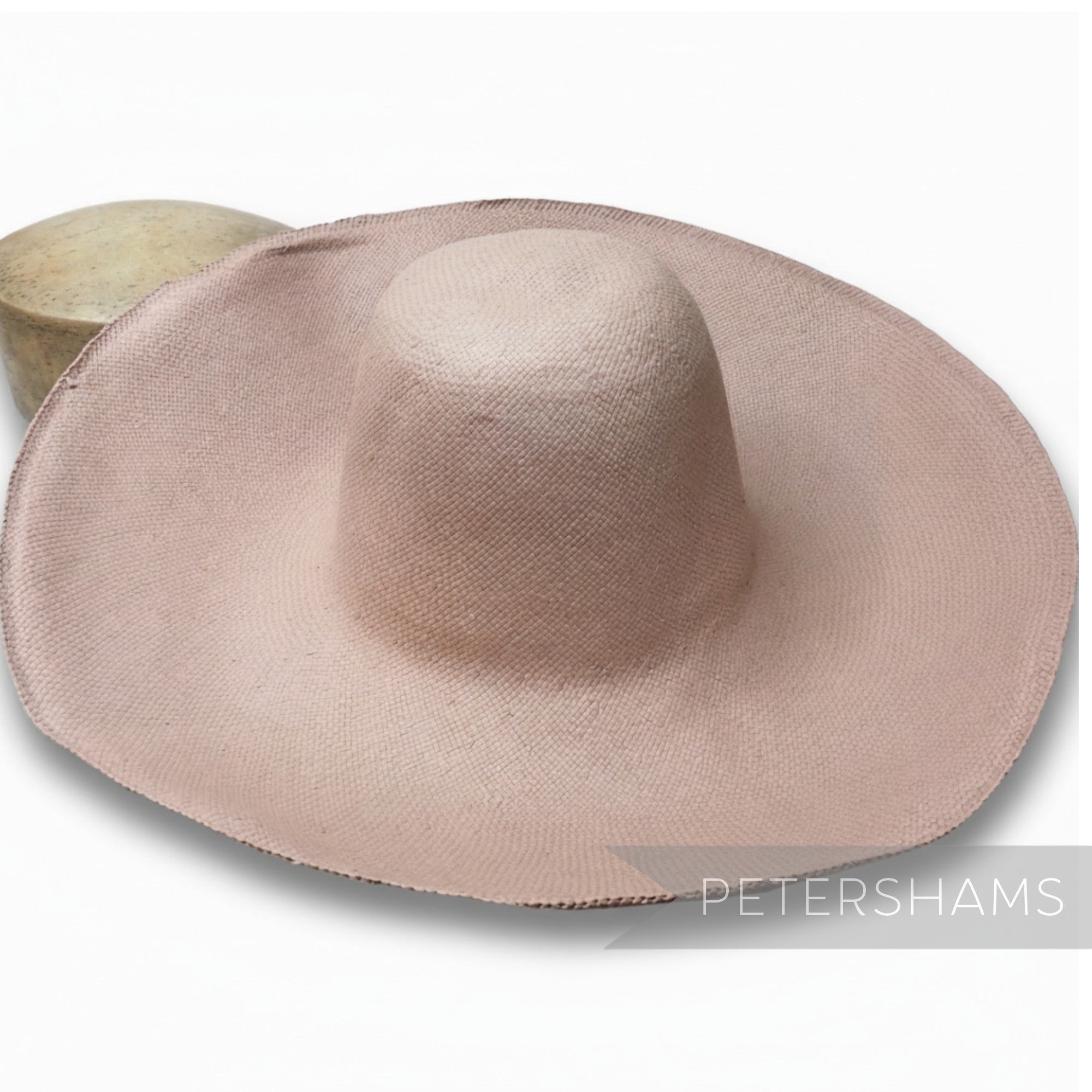 Petershams Millinery Supplies XL smooth Toyo paper capeline hat body in a fawn tone for millinery projects.