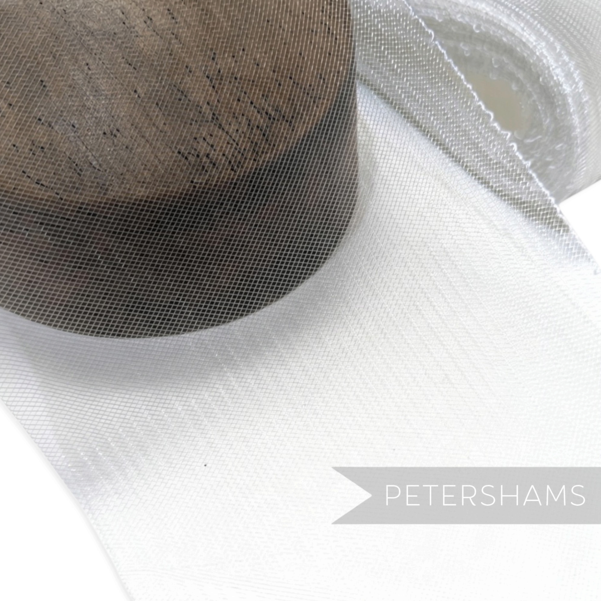Petershams Millinery Supplies 15cm wide translucent white crinoline horsehair braid for fascinators and millinery.