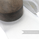 Petershams Millinery Supplies 15cm wide translucent white crinoline horsehair braid for fascinators and millinery.