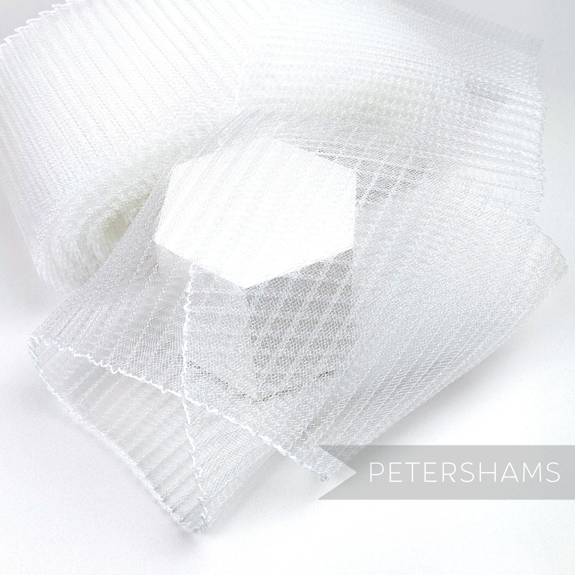Petershams Millinery Supplies 15cm wide translucent pleated crinoline horsehair braid for hat making