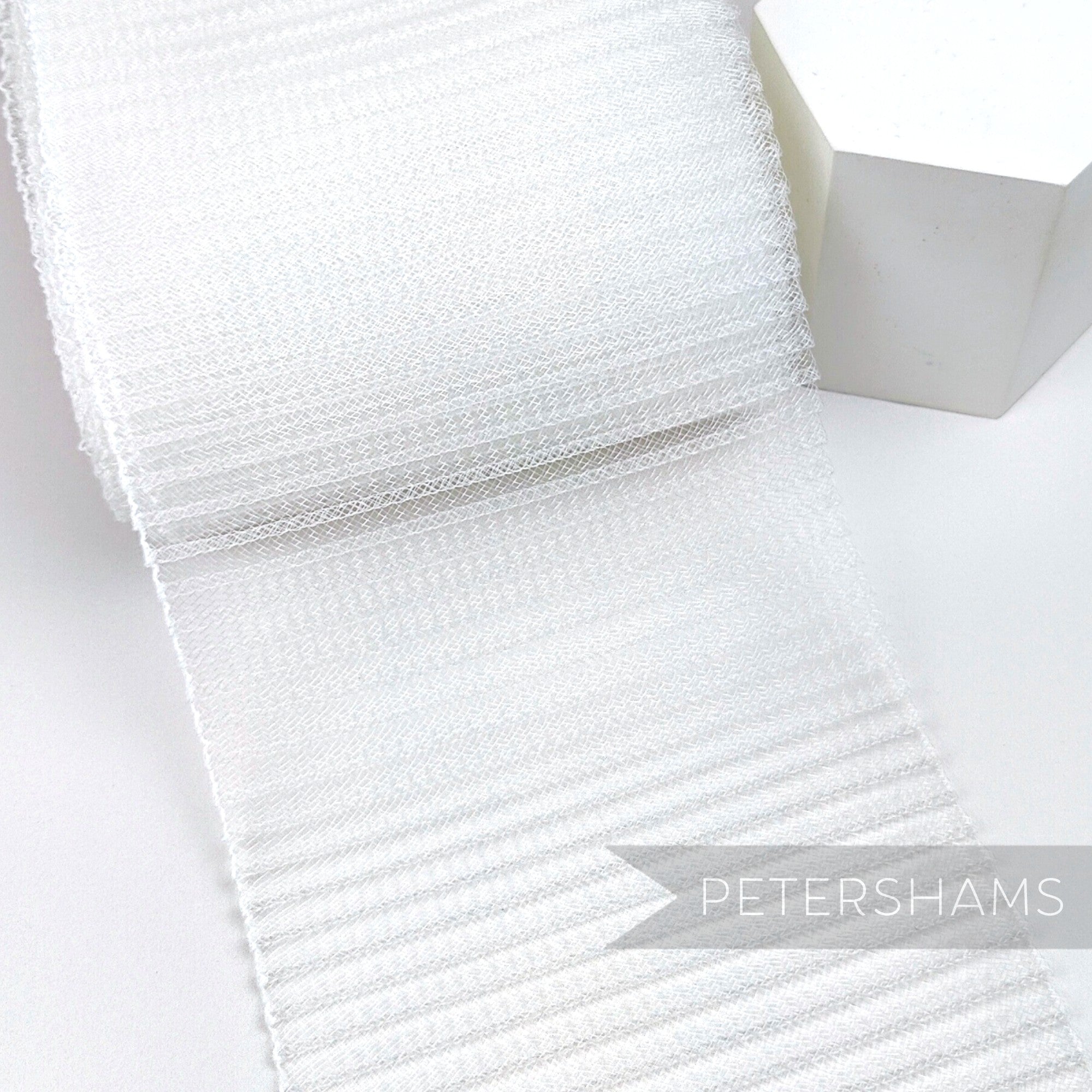 Petershams Millinery Supplies 15cm wide translucent pleated crinoline horsehair braid for hat making